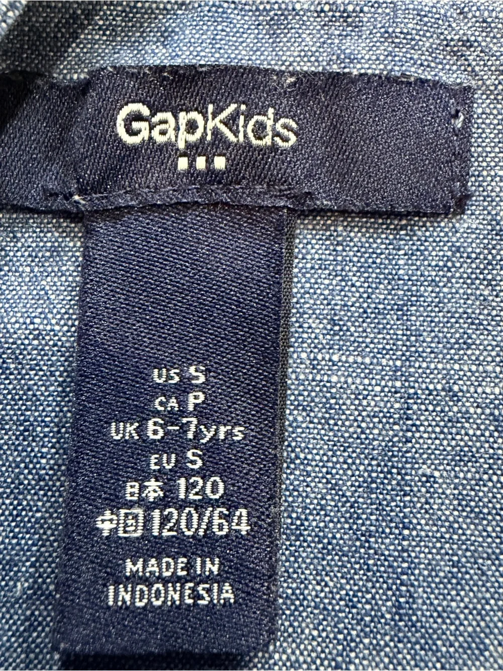 GapKids Girls Chambray Button-Down Dress Size S